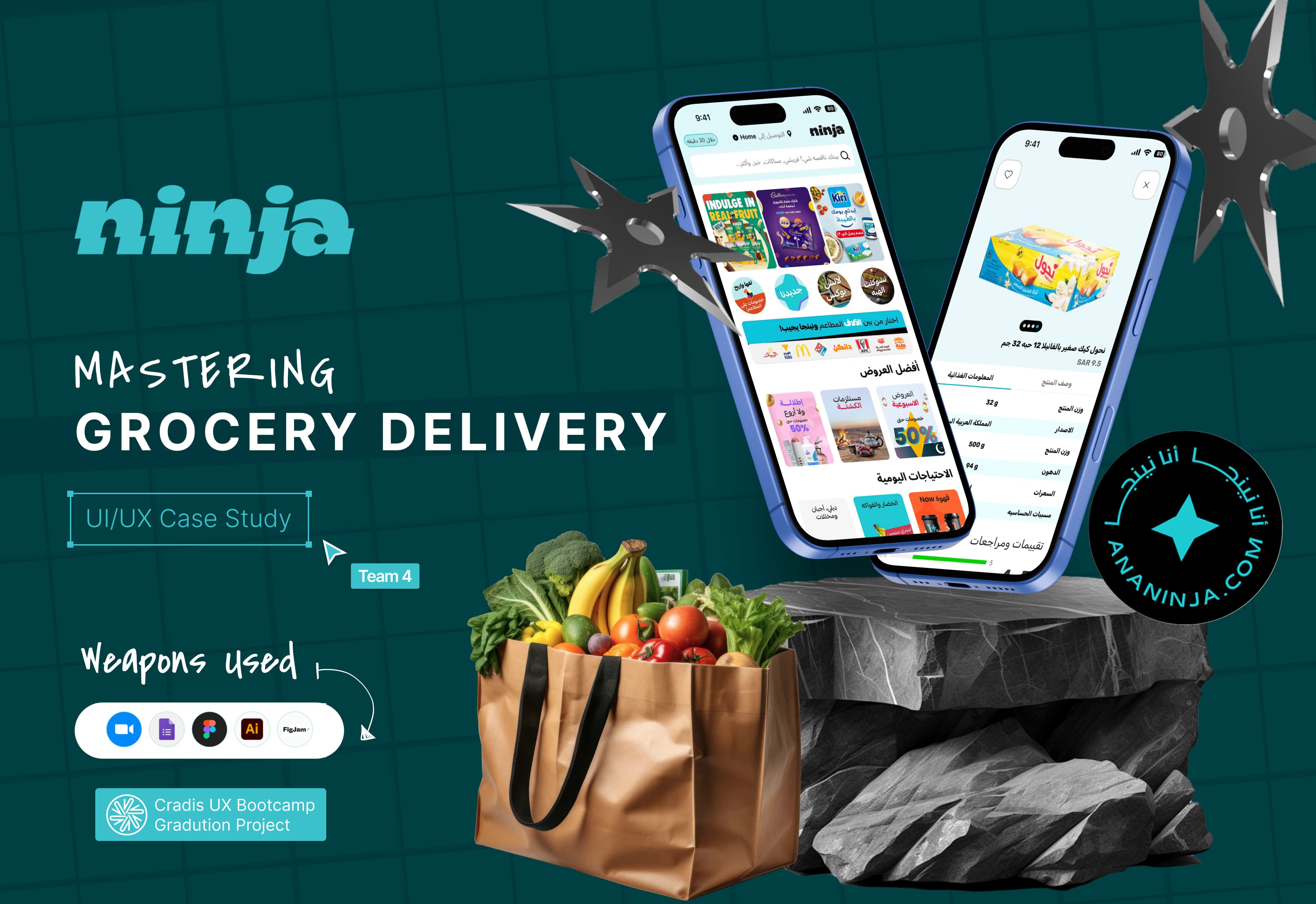 Ninja grocery delivery app case study